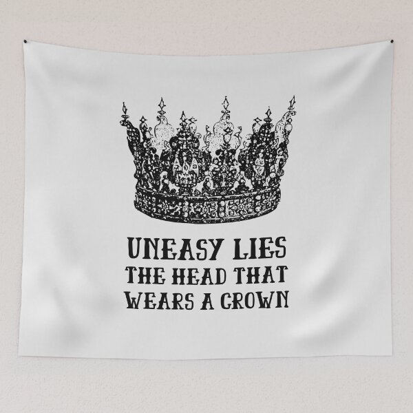 Item preview, Shakespeare Quote Uneasy lies the head that wears a crown Henry IV designed and sold by violet-hope.
