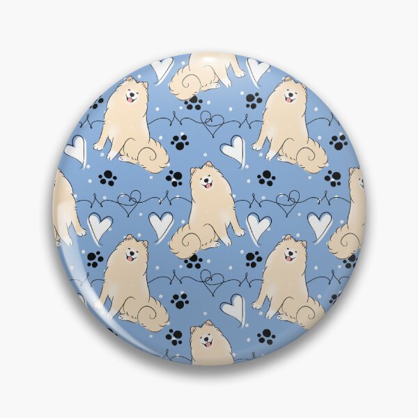 Item preview, Biscuit White Samoyed Dog with Heart designed and sold by Lulupainting.