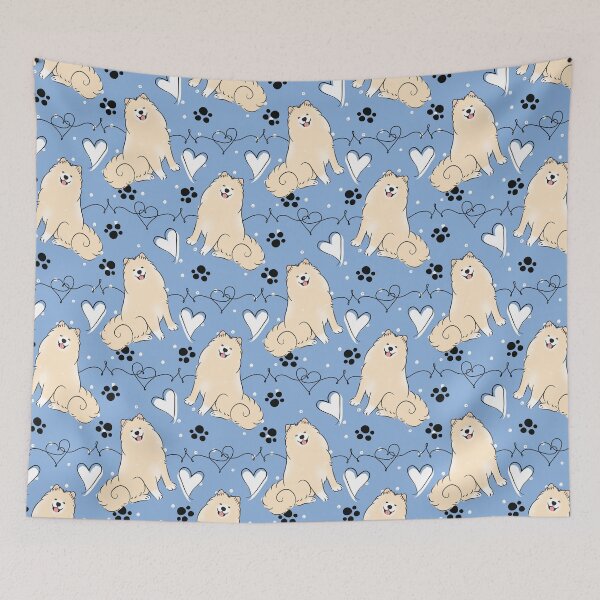 Item preview, Biscuit White Samoyed Dog with Heart designed and sold by Lulupainting.