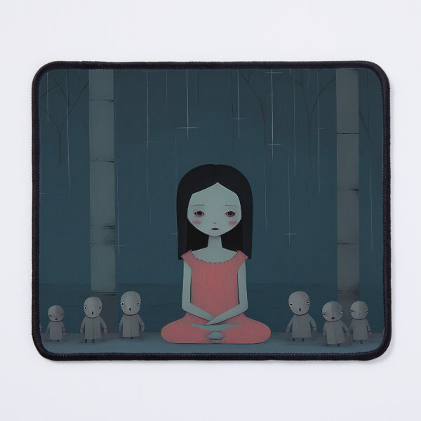 Item preview, The sad girl | Lonely Forest Girl | Mysterious Midnight Gathering designed and sold by mindexploration.