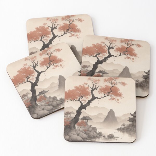 Item preview, Sepia Ink Chinese Lakeside designed and sold by JapKo.