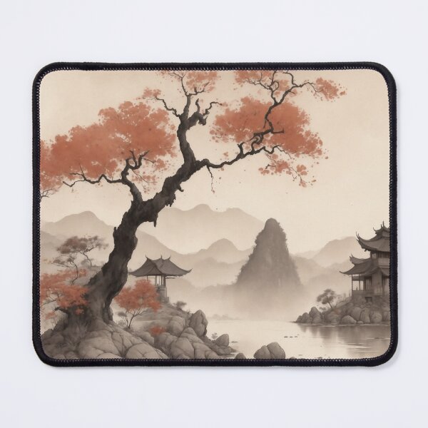Item preview, Sepia Ink Chinese Lakeside designed and sold by JapKo.