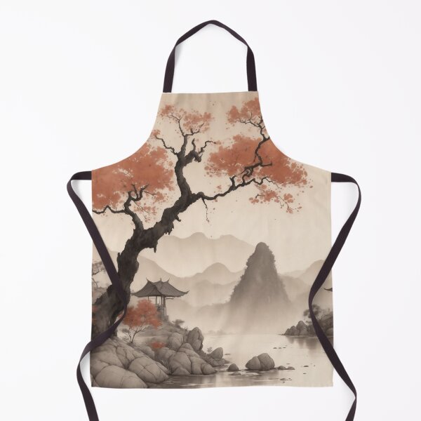 Item preview, Sepia Ink Chinese Lakeside designed and sold by JapKo.