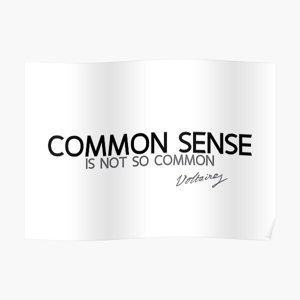 common sense - voltaire Poster