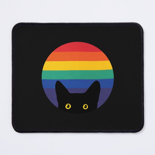 Item preview, Peeking Cat in Rainbow Circle designed and sold by Raquenes.