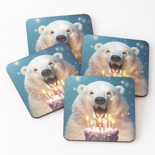 Item preview, Polar Bear with Birthday Cake designed and sold by OddCorro.