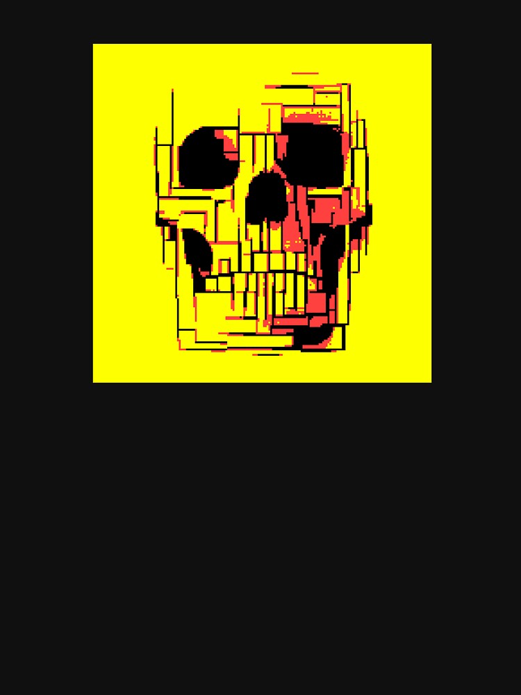 Thumbnail 7 of 7, Classic T-Shirt, Pixelated Skull designed and sold by StudioDestruct.