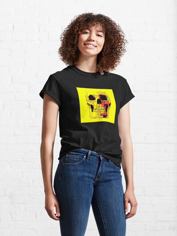 Thumbnail 4 of 7, Classic T-Shirt, Pixelated Skull designed and sold by StudioDestruct.