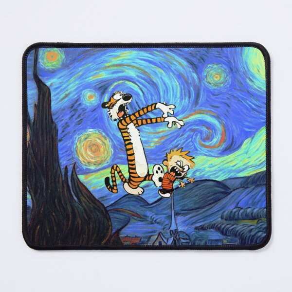Item preview, calvin and hobbes starry night designed and sold by calangbiroo.