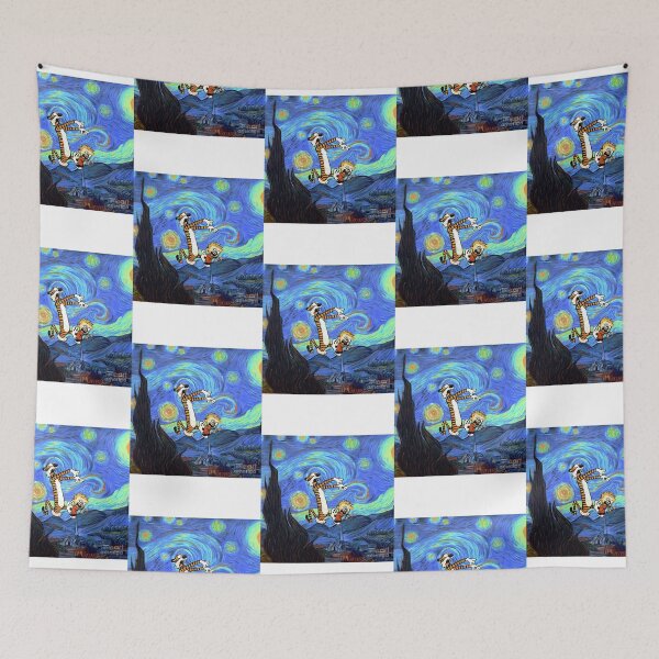 Item preview, calvin and hobbes starry night designed and sold by calangbiroo.