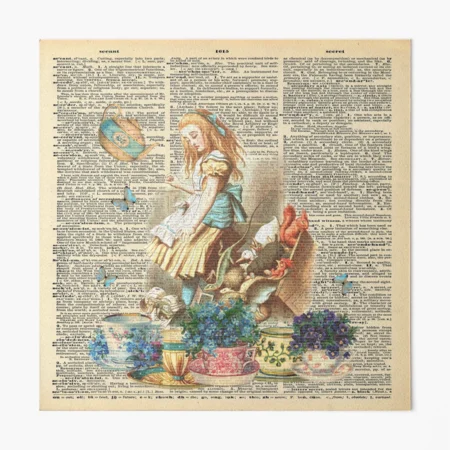 Dizionario Dei Simboli Stampa D'arte Vintage Su Pagina Di Dizionario Antico - Tema Alice Nel Paese Delle Meraviglie Alfabetiere Completo - Foto 5