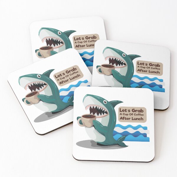 Item preview, Shark drinks coffee designed and sold by Exception-D.