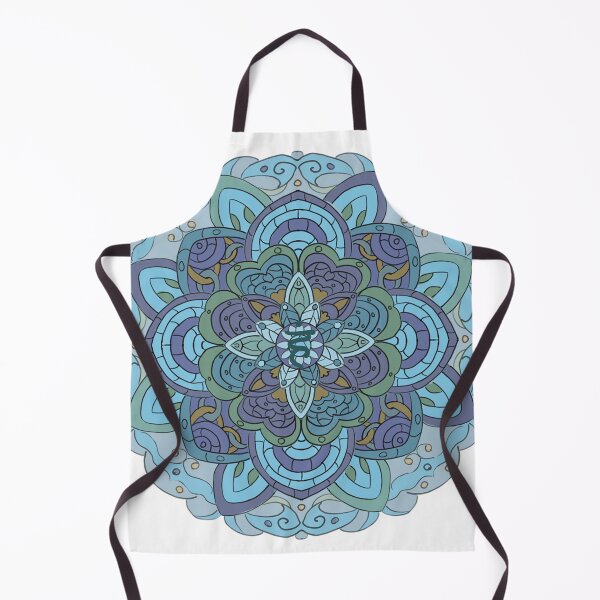 Item preview, Blue Chakra Healing Mandala Pattern I Sacred Geometry Spiritual Meditation Flower designed and sold by Kere123.