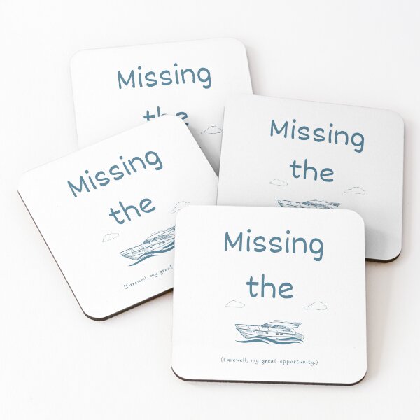 Item preview, Missing the boat idiom (dark blue) designed and sold by Idioms4u.
