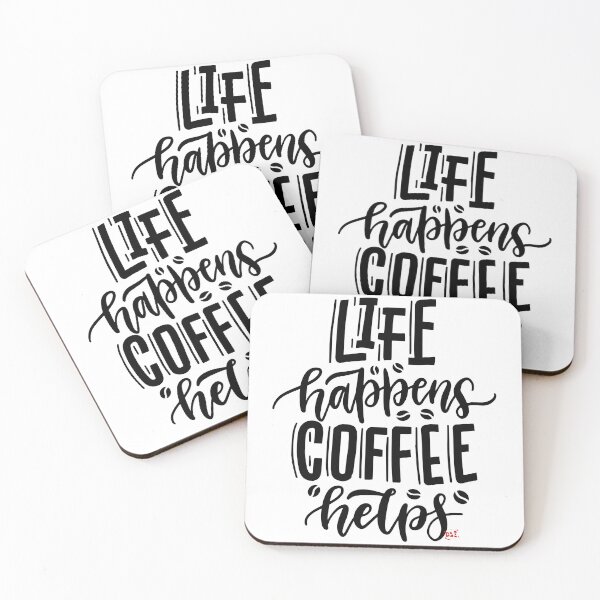 Item preview, Life Happens Coffee Helps / RoYuMi designed and sold by royumi.