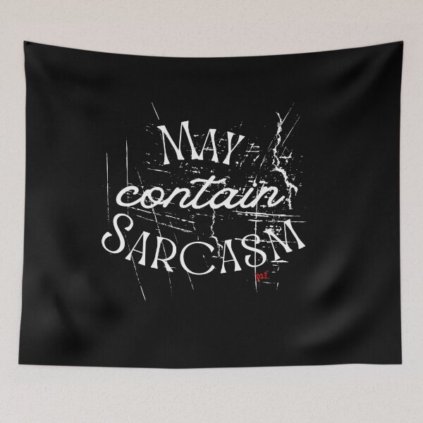 Item preview, May Contain Sarcasm - Fun Phrases (dark) / RoYuMi designed and sold by royumi.