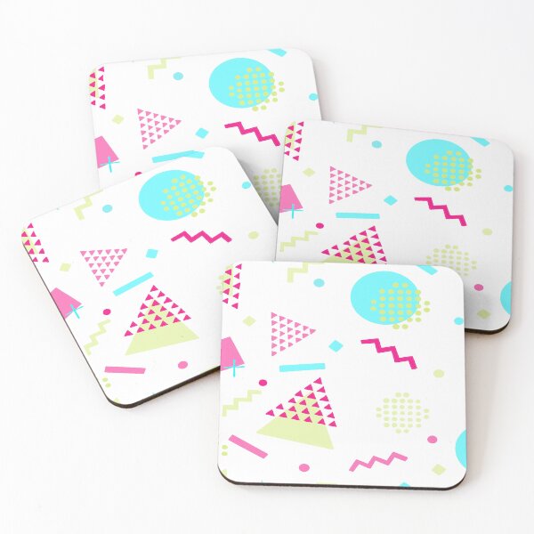 Item preview, Retro 80's Geometric Shape Pattern Neon Blue, Lime & Pink designed and sold by BlueMoonBarn.