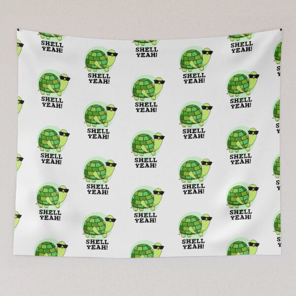 Item preview, Shell Yeah Funny Tortoise Puns  designed and sold by punnybone.