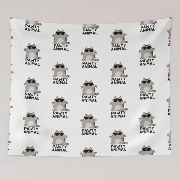 Item preview, Pawty Animal Funny Party Cat Puns  designed and sold by punnybone.