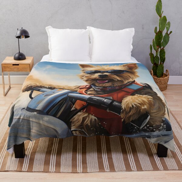Item preview, Yorkie Driving a Jetski designed and sold by ConfettiSkyArt.