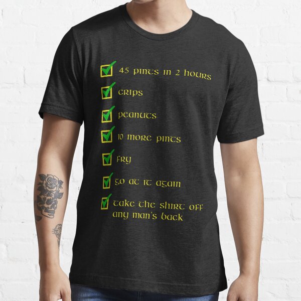Paddy Losty Pintman liste de contrôle T-shirt essentiel
