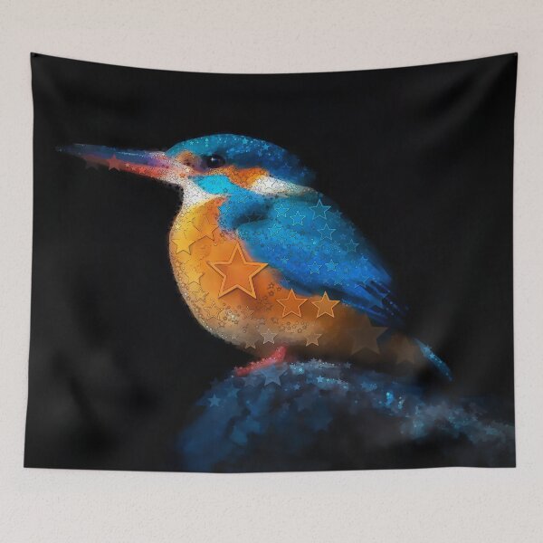 Item preview, Kingfisher Bird And Stars Cartoon designed and sold by Heathermarie321.