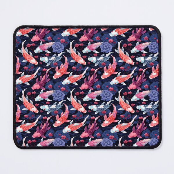 Item preview, Pink Purple Blue Koi Fish Watercolor Pattern designed and sold by MadFxMedia.