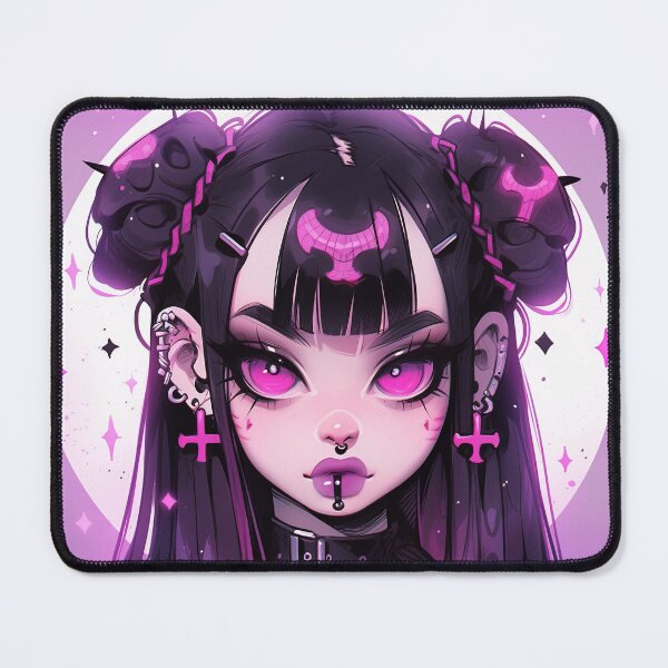 Item preview, Cute Pierced Pink Goth Anime Girl designed and sold by bubblegoth.