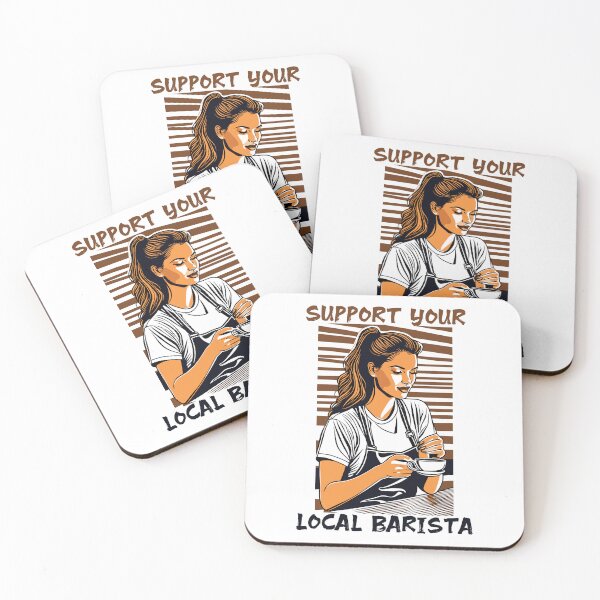 Item preview, Support Your Local Barista designed and sold by tinytwist.