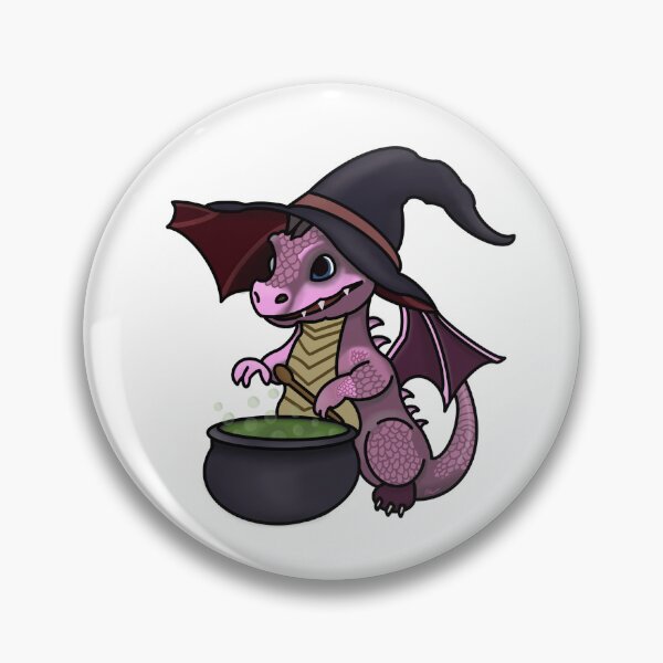 Item preview, Pink Witch Dragon with Cauldron designed and sold by Witchy-Mitchy.