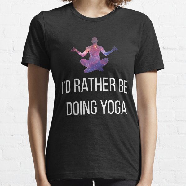 Vista previa del artículo con la obra «Más bien estar haciendo yoga», diseñado y vendido por TrendJunky.