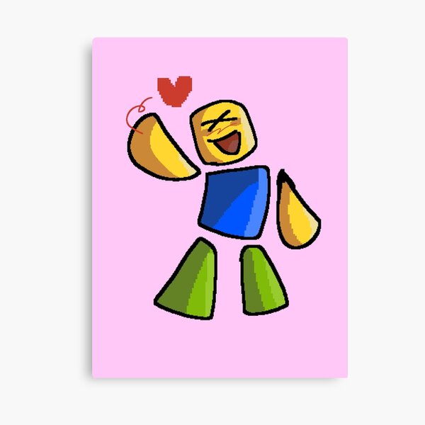 Roblox Oof Noob Canvas Print by DevotHicken