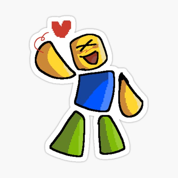 Lil roblox noob Sticker for Sale by Gummybearzz