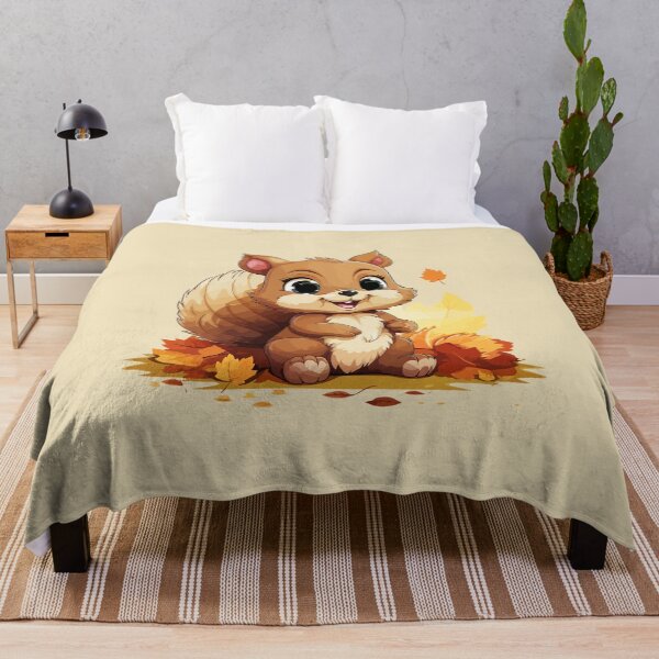 Item preview, cute squirrel in autumn leaves designed and sold by G-M-Creations-.