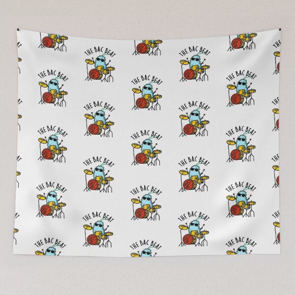 Item preview, The Bac Beat Drummer Funny Bacteria Puns  designed and sold by punnybone.