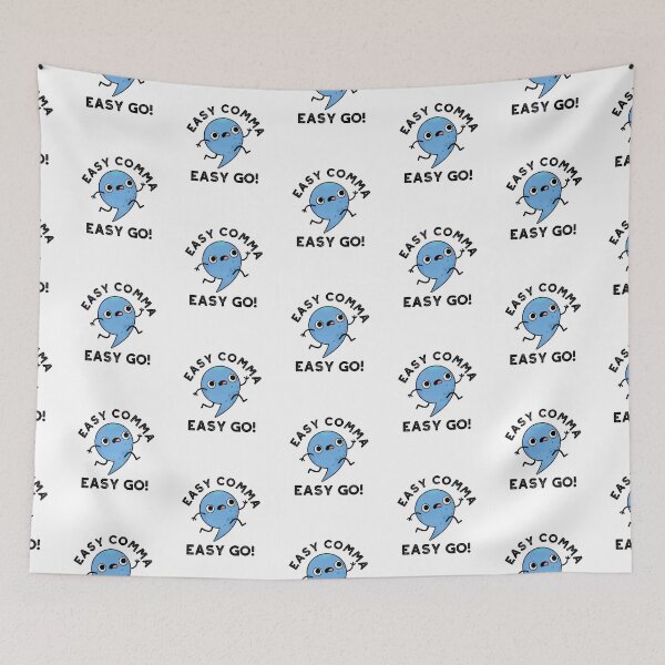 Item preview, Easy Comma Easy Go Funny Punctuation Puns  designed and sold by punnybone.