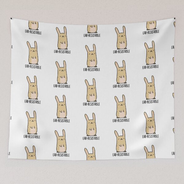 Item preview, Ear-resistable Funny Rabbit Puns  designed and sold by punnybone.