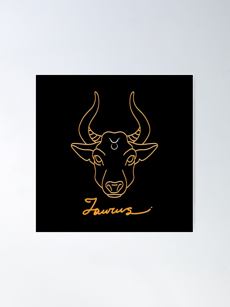 Taurus The Bull Zodiac Sign.Version 1. Poster