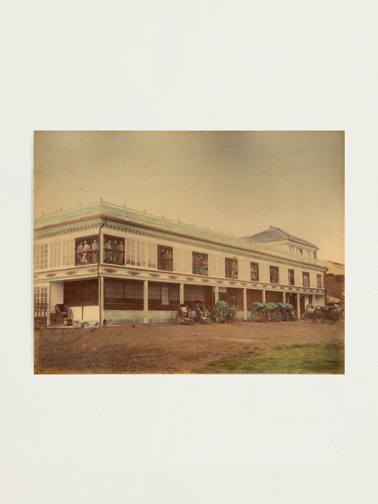Alternate view of Jinpuro Brothel, Yokohama, Japan, 1890s Photographic Print