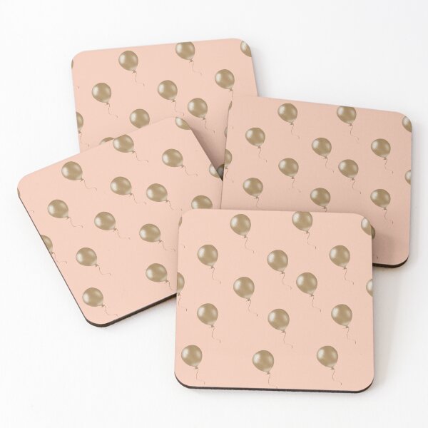 Item preview, gold balloon pattern on pink background designed and sold by Madomuay.