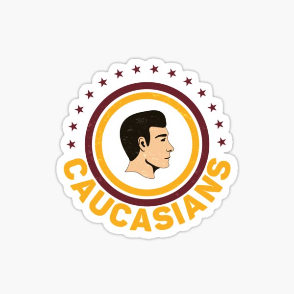 Caucasians  Sticker for Sale by picken-shirely