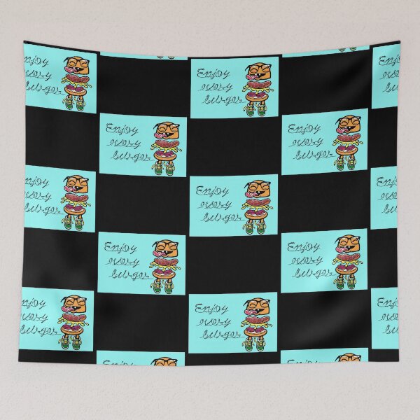 Item preview, Enjoy every burger (baby blue) designed and sold by baldera-sherida.