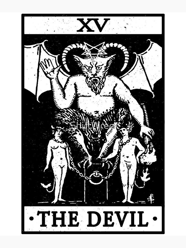 Vintage Tarot Card T Shirt, The Devil Card, Occult, Tarot
