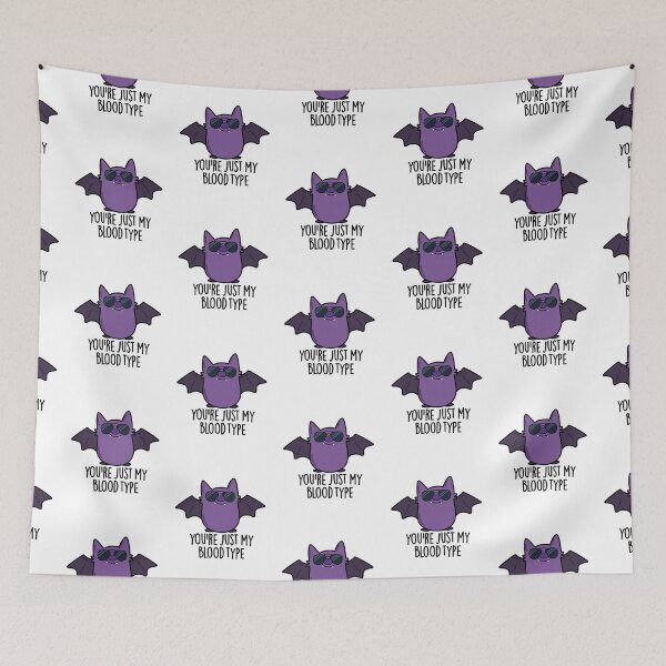 Item preview, You're Just My Blood Type Funny Bat Puns  designed and sold by punnybone.