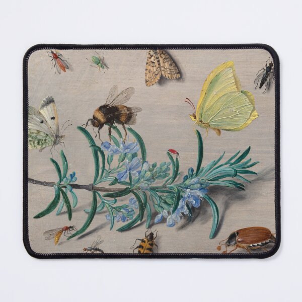 Item preview, Insects and a Sprig of Rosemary - Vintage Flemish Painting designed and sold by HistorySimple.