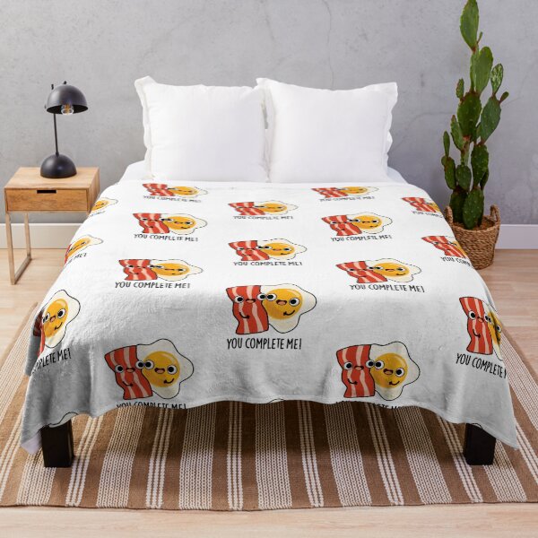 Item preview, You Complete Me Funny Bacon Egg Puns  designed and sold by punnybone.