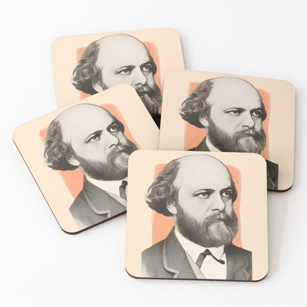 Artikelvorschau, Deutscher Philosoph Friedrich Albert Lange - Orange - Illustration entworfen und verkauft von Litstoy.