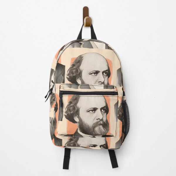 Item preview, German Philosopher Friedrich Albert Lange - orange - illustration designed and sold by Litstoy.