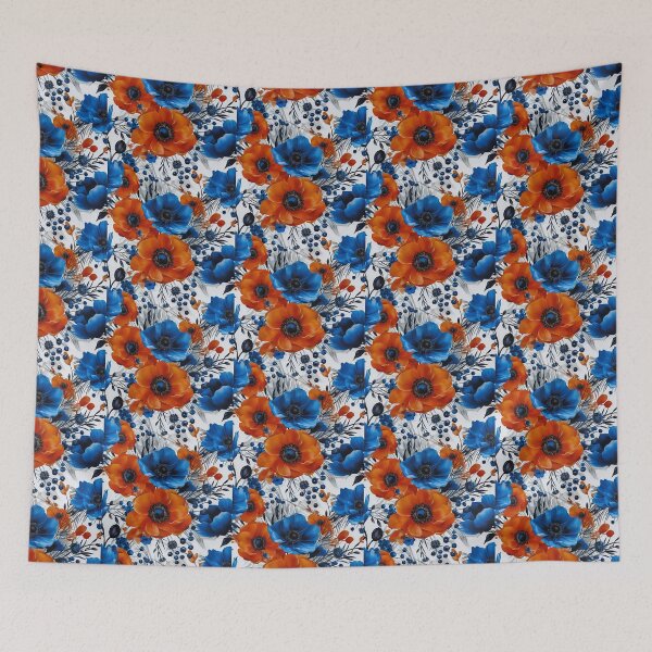 Item preview, Seamless water floral pattern in retro colors, colorful Asian style floral pattern. traditional indian style Design for decoration and textiles designed and sold by sippapas.