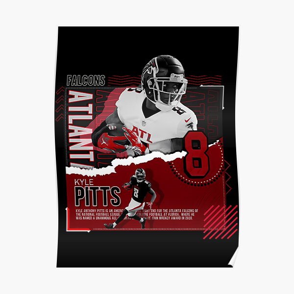 Kyle Pitts Football Paper Poster Falcons - Kyle Pitts - Kids T-Shirt